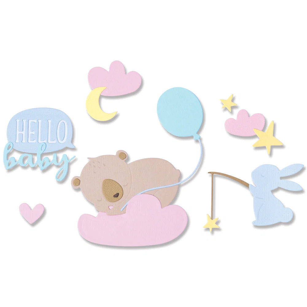 Hello Baby Thinlits Dies - Olivia Rose - Sizzix