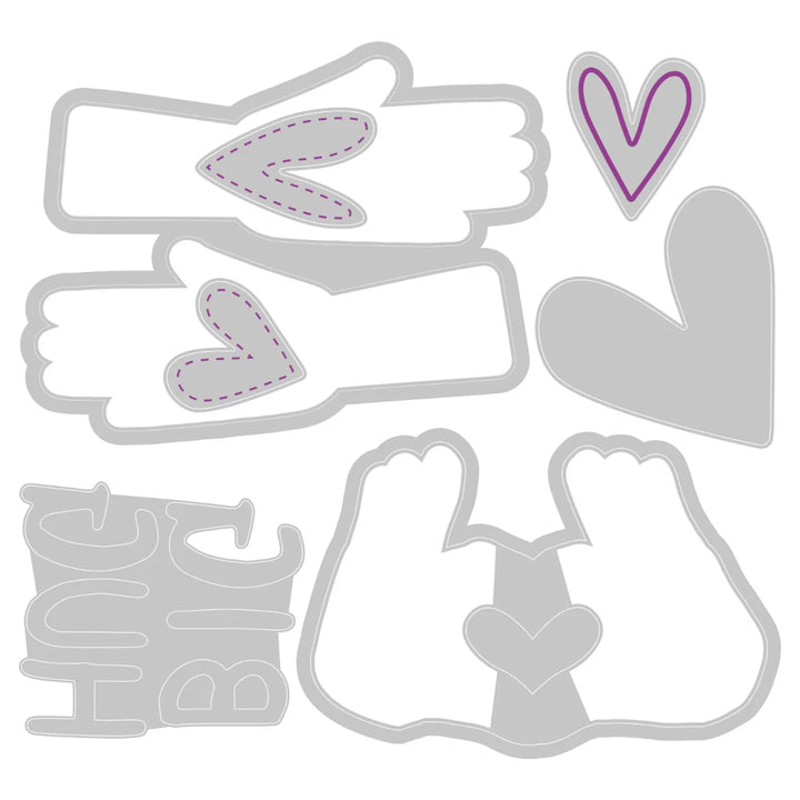 Big Hugs Framelits Dies w/ Stamps - Olivia Rose - Sizzix