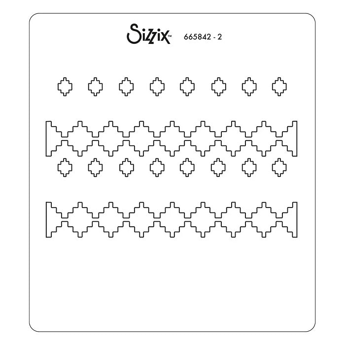 Textile Layered Stencils - Olivia Rose - Sizzix