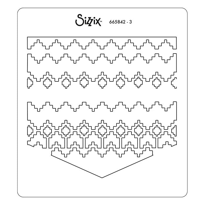Textile Layered Stencils - Olivia Rose - Sizzix