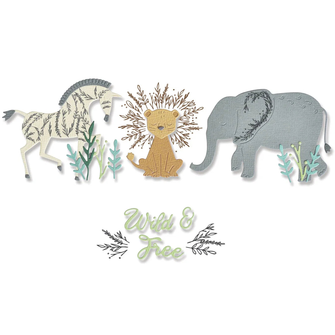 Floral Safari Framelits Die w/ Stamps - Olivia Rose - Sizzix