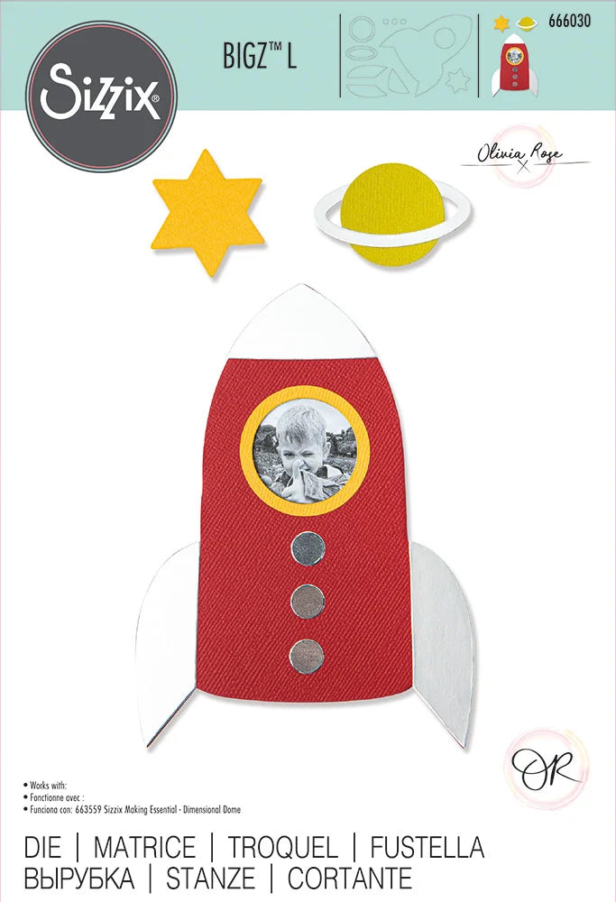 Space Rocket Bigz L Die - Olivia Rose - Sizzix
