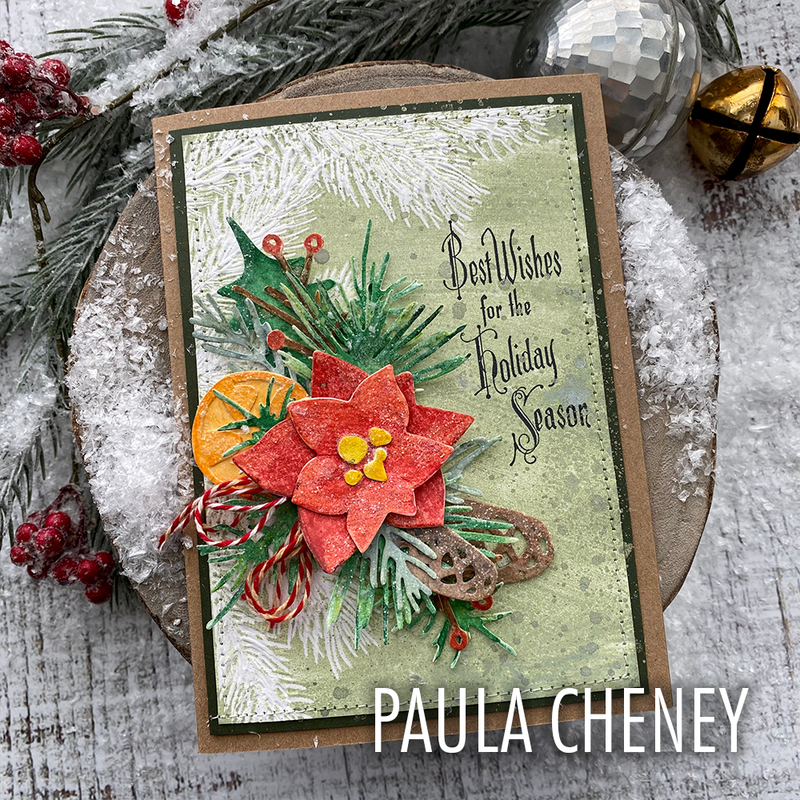 Pine Branches 3-D Texture Fade Embossing Folder - Tim Holtz - Sizzix-Clearance