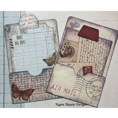 Library Pocket ATC Card & Tabs Thinlits Die Set - Eileen Hull - Sizzix-Clearance