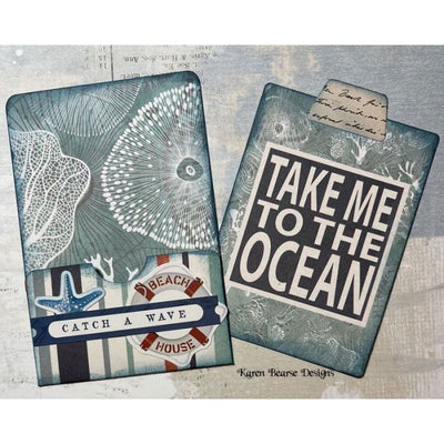 Library Pocket ATC Card & Tabs Thinlits Die Set - Eileen Hull - Sizzix-Clearance