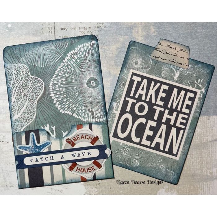 Library Pocket ATC Card & Tabs Thinlits Die Set - Eileen Hull - Sizzix-Clearance