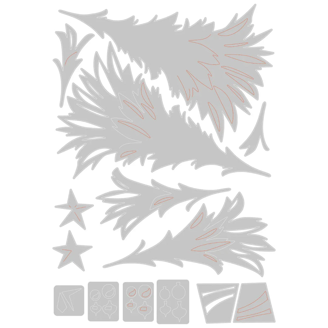 View 2 of Trim a Tree Thinlits Die Set - Colorize by Tim Holtz - Sizzix