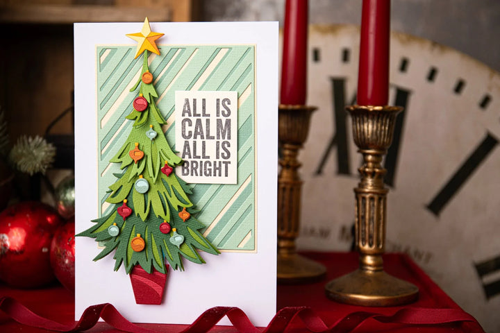 View 3 of Trim a Tree Thinlits Die Set - Colorize by Tim Holtz - Sizzix