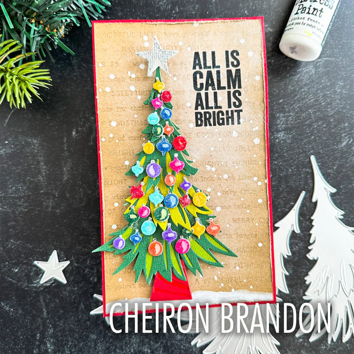 View 4 of Trim a Tree Thinlits Die Set - Colorize by Tim Holtz - Sizzix