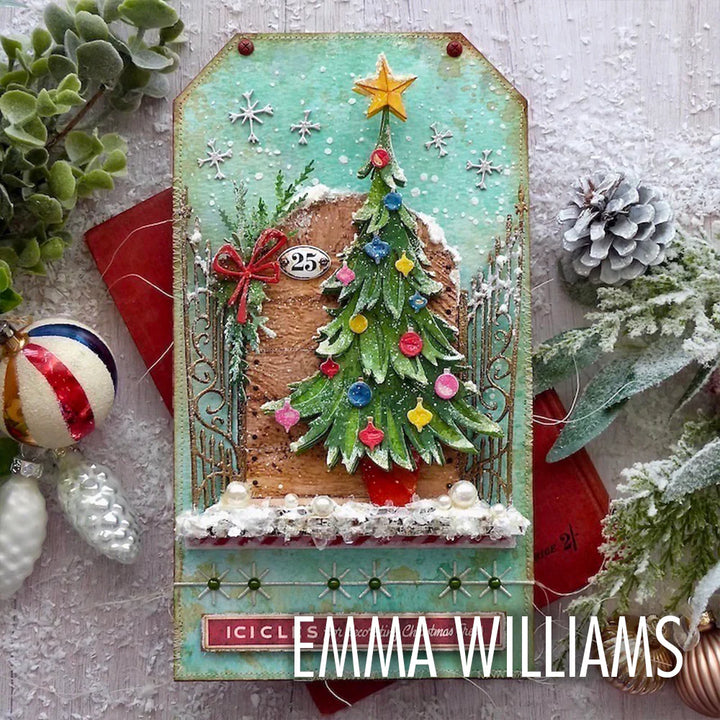 View 5 of Trim a Tree Thinlits Die Set - Colorize by Tim Holtz - Sizzix