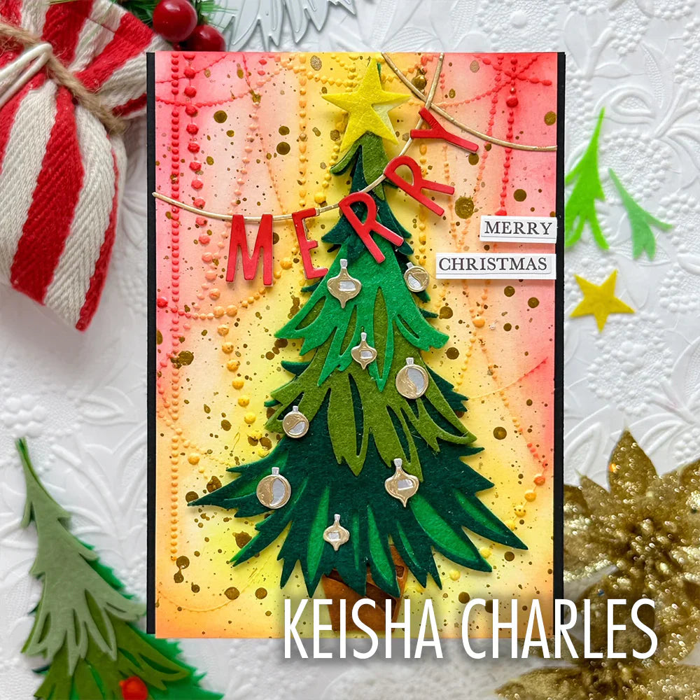 View 7 of Trim a Tree Thinlits Die Set - Colorize by Tim Holtz - Sizzix