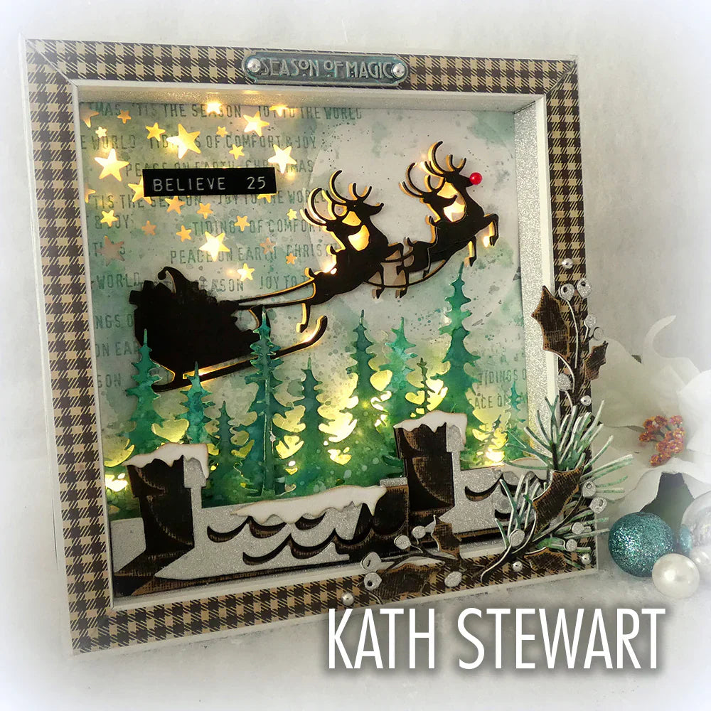 View 4 of Reindeer Sleigh Thinlits Die Set by Tim Holtz - Sizzix