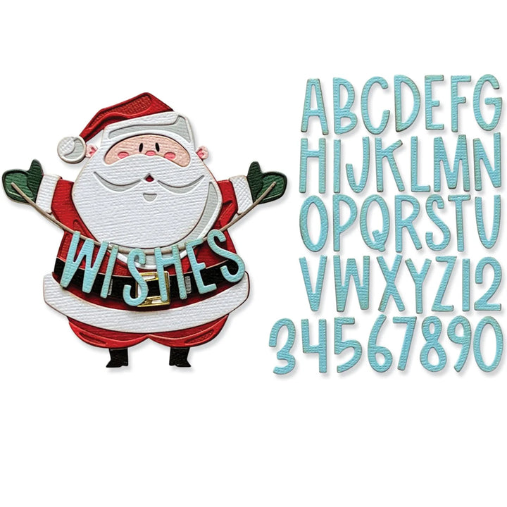 Santa Greeting Thinlits Dies - Colorize - Tim Holtz - Sizzix