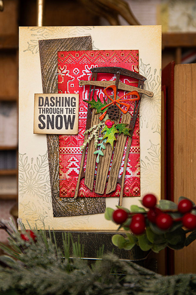 View 4 of Vintage Sled Thinlits Die Set by Tim Holtz - Sizzix