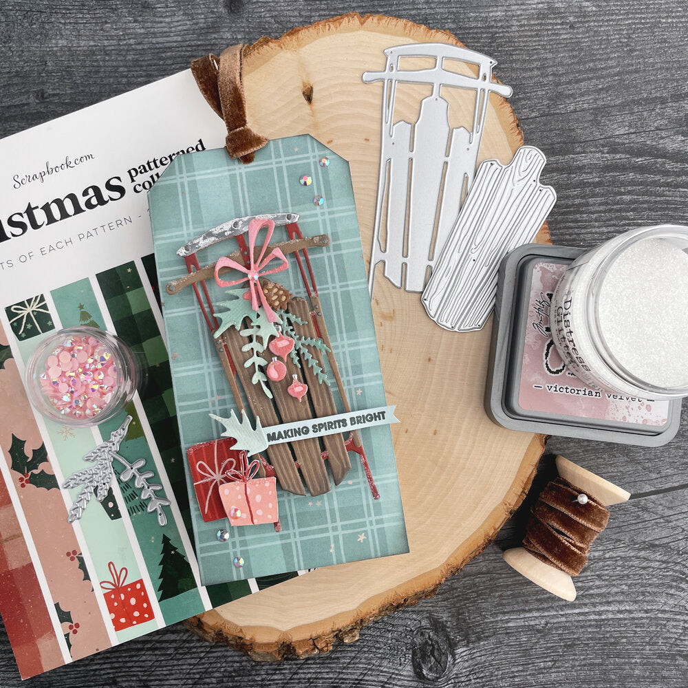 View 5 of Vintage Sled Thinlits Die Set by Tim Holtz - Sizzix