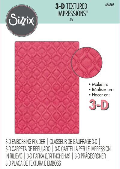 Ornate Repeat 3DTextured A5 Emboss Folder  - Sizzix
