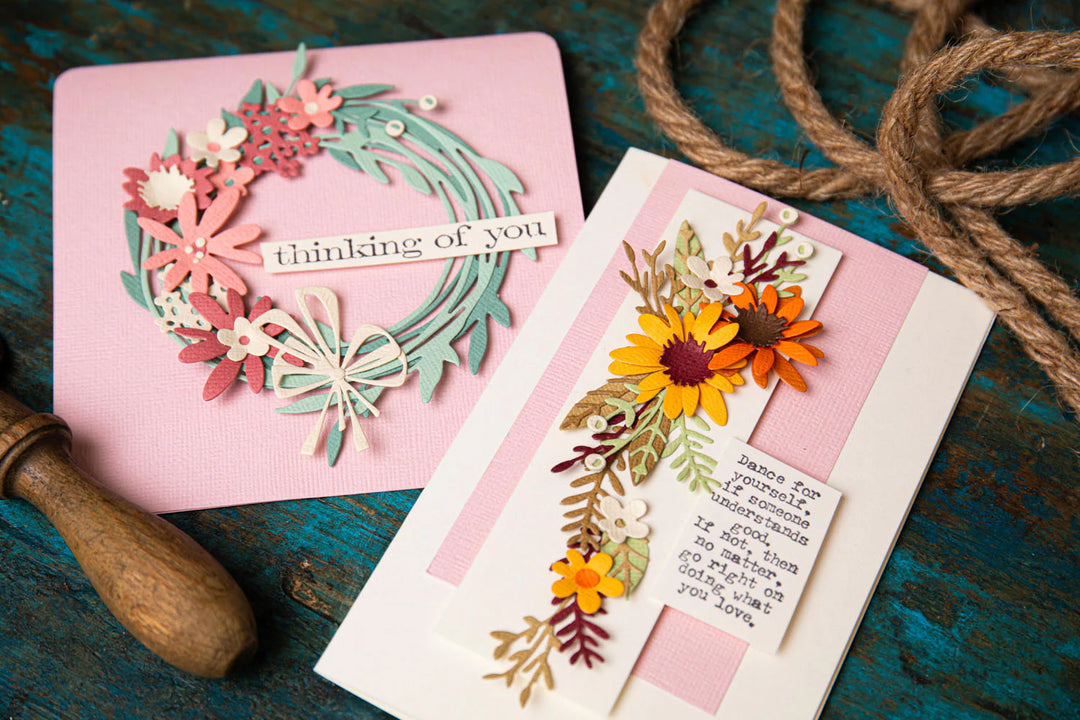 Vault Funky Floral Wreath Thinlits Die Set by Tim Holtz - Sizzix