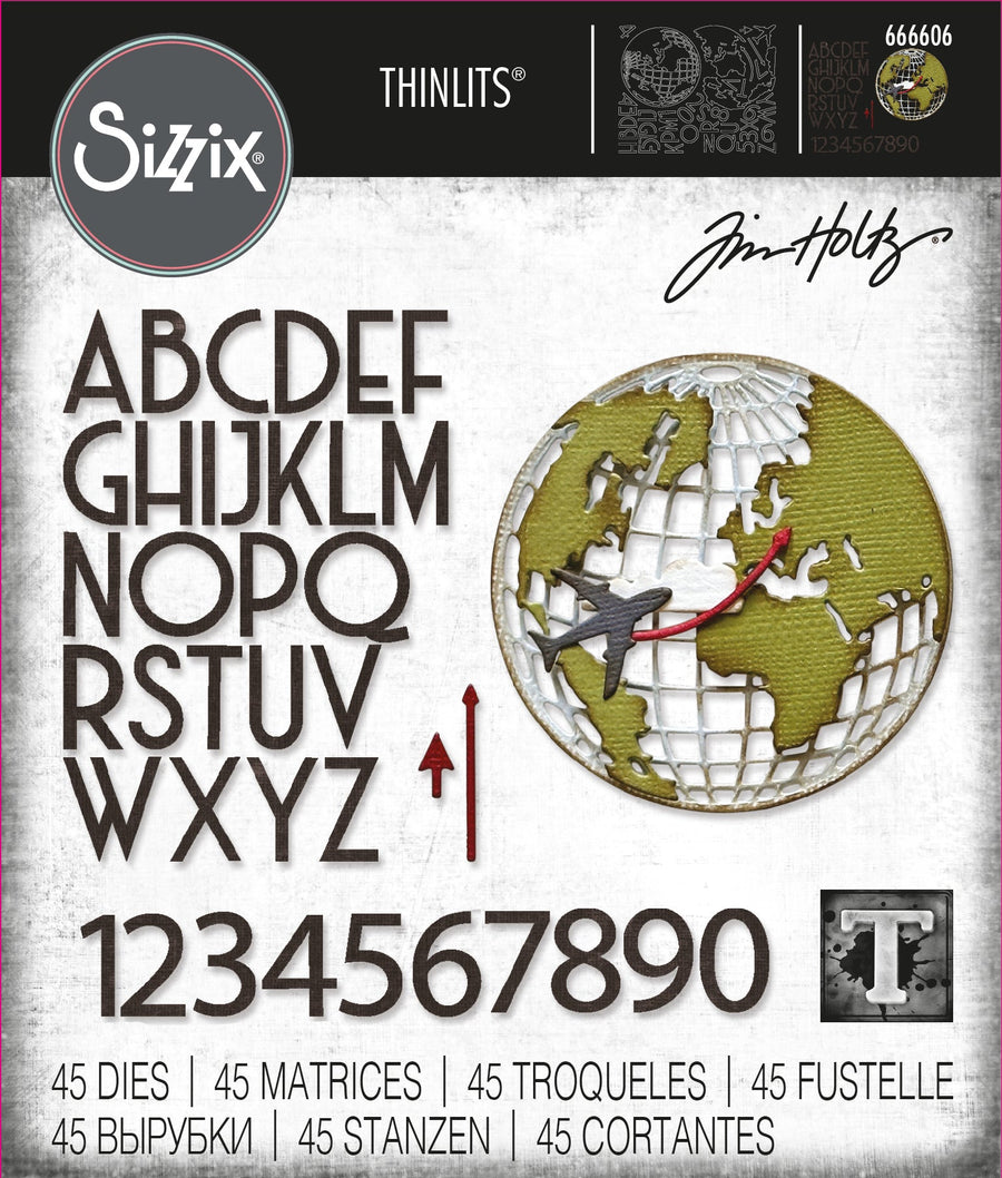 World Travel Thinlits Die Set - Back from the Vault by Tim Holtz - Sizzix