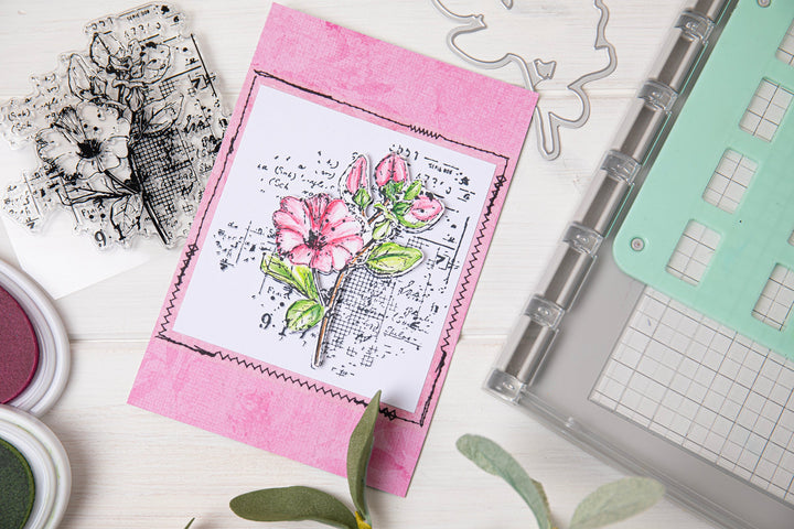 View 2 of Framelits Die Set 1PK w/Stamp Floral Mix Cluster by 49 and Market - Sizzix