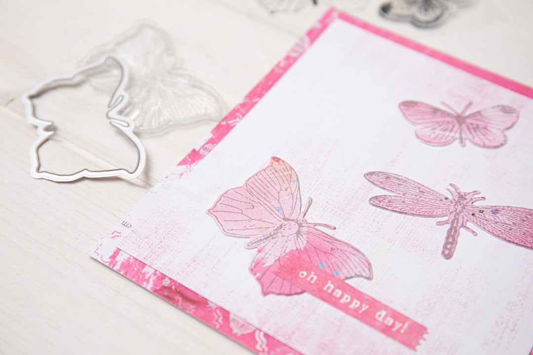 View 2 of Framelits Die Set 3PK w/3PK Stamps Engraved Wings by 49 and Market - Sizzix