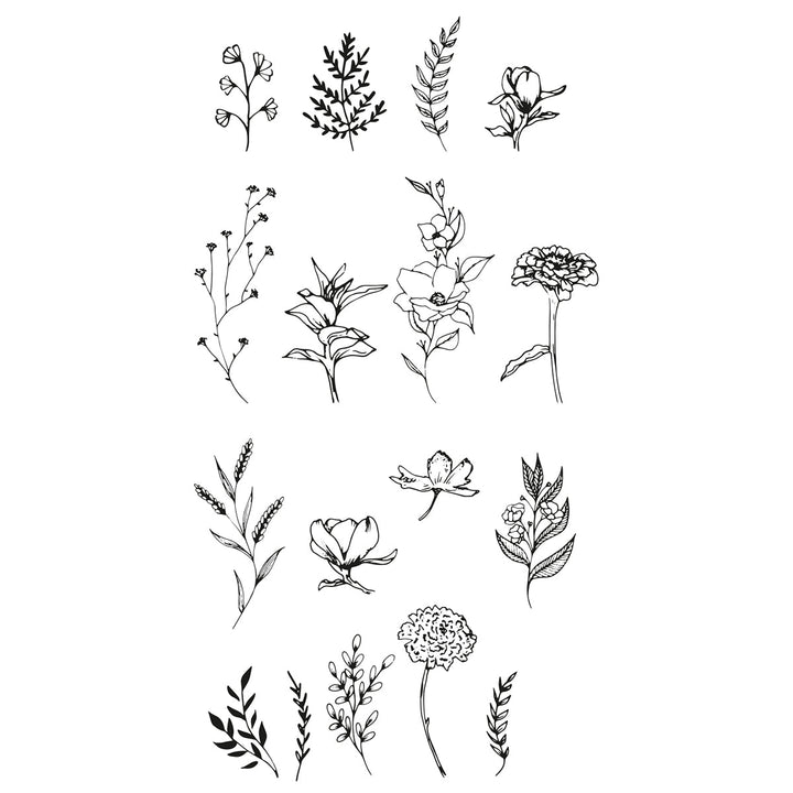View 4 of Garden Botanicals Clear Stamps Set by Lisa Jones - Sizzix