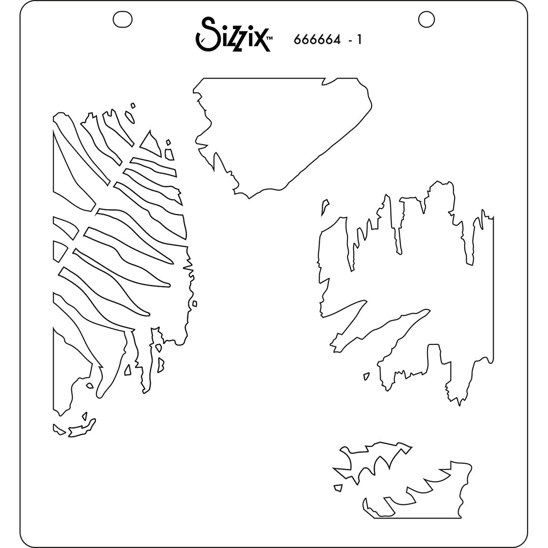 View 3 of Fern Layered Stencil - Sizzix