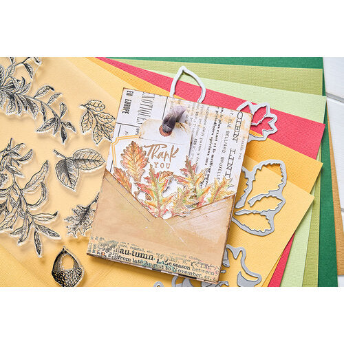 View 2 of Forever Leaves Framelits Die Set w/ A5 Clear Stamps Set by 49 and Market Collection - Sizzix