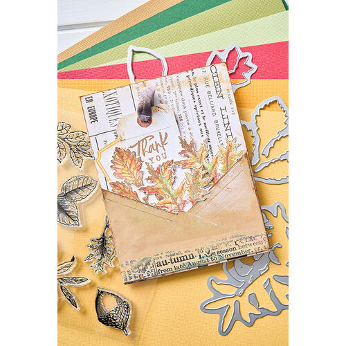 View 3 of Forever Leaves Framelits Die Set w/ A5 Clear Stamps Set by 49 and Market Collection - Sizzix
