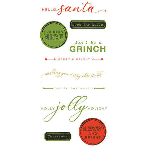 View 3 of Jolly Sentiments Framelits Die Set w/ Clear Stamps Set by 49 and Market Collection - Sizzix