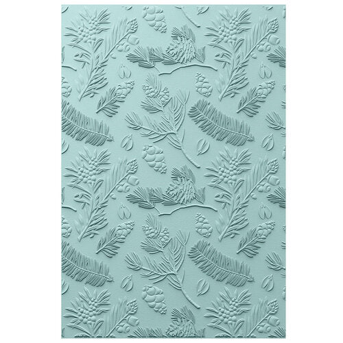 View 3 of Pines 3D Textured Impressions A5 Embossing Folder  by 49 and Market Collection - Sizzix