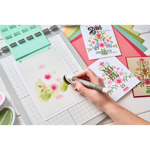 View 5 of Folk Tree A6 Layered Stencils by Catherine Pooler - Sizzix