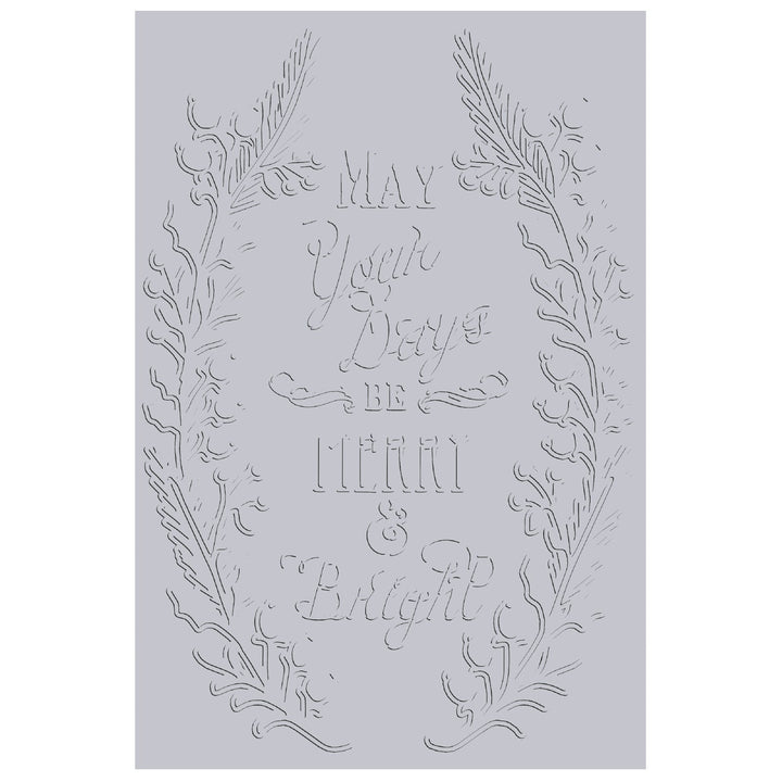 Merry & Bright 3-D Textured Impressions Embossing Folder by Jen Long - Sizzix