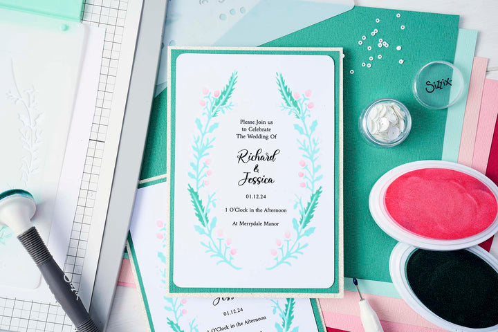 View 2 of Merry & Bright #3 A6 Layered Stencils by Jen Long - Sizzix