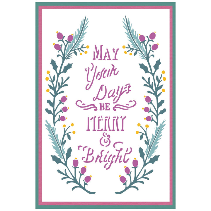 View 8 of Merry & Bright #3 A6 Layered Stencils by Jen Long - Sizzix