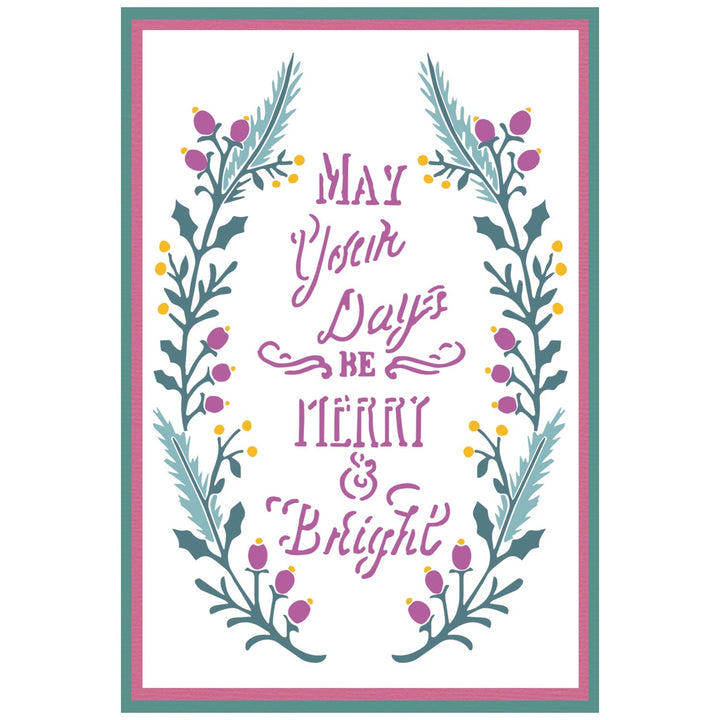 Merry & Bright #3 A6 Layered Stencils by Jen Long - Sizzix