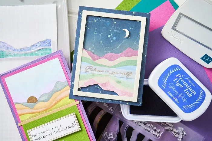 View 2 of Mountain High Creative Coordinations  A5 Clear Stamps (18 pack) w/ Framelits Die by Stacey Park - Sizzix