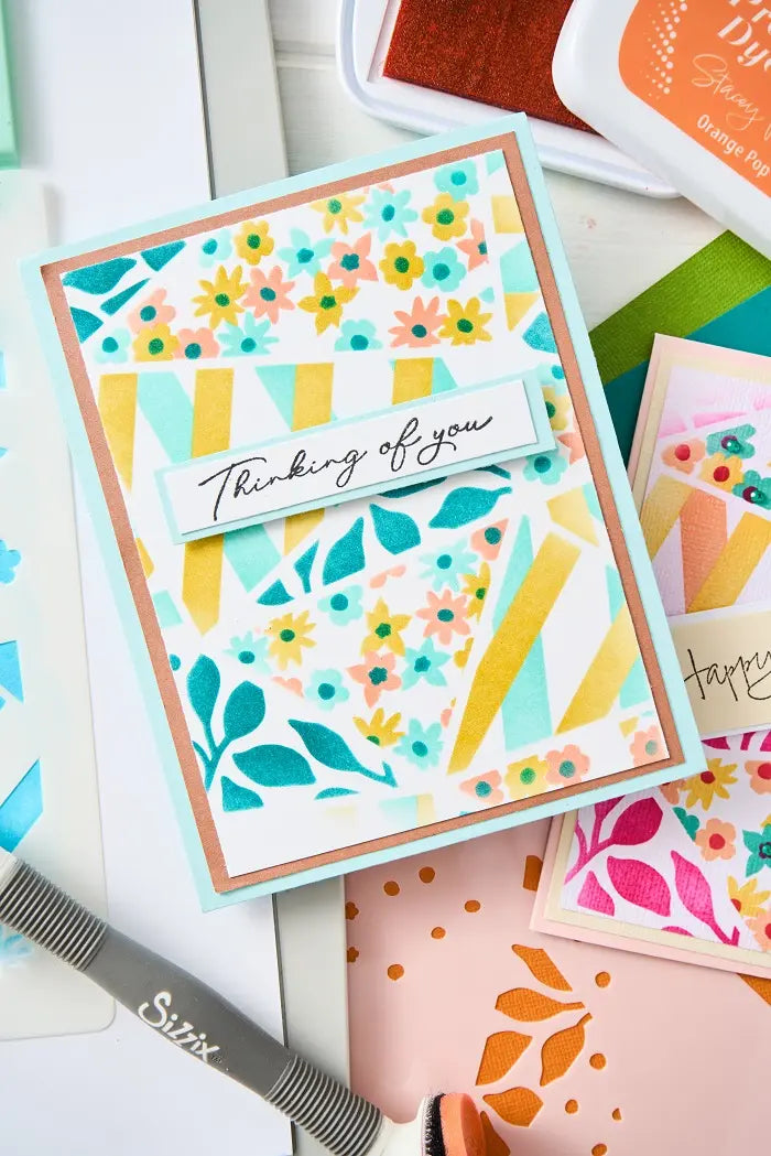 View 3 of Mountain High Creative Coordinations  A5 Clear Stamps (18 pack) w/ Framelits Die by Stacey Park - Sizzix