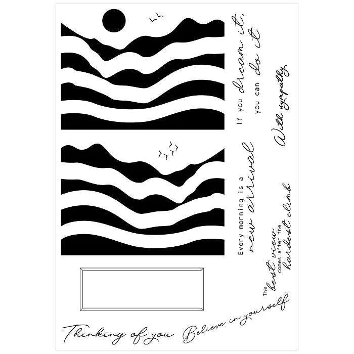 View 5 of Mountain High Creative Coordinations  A5 Clear Stamps (18 pack) w/ Framelits Die by Stacey Park - Sizzix