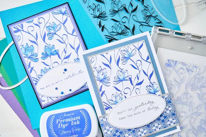 View 2 of Wall Flower Creative Coordinations A5 Clear Stamps (8 pack)  w/ Framelits Die by Stacey Park - Sizzix