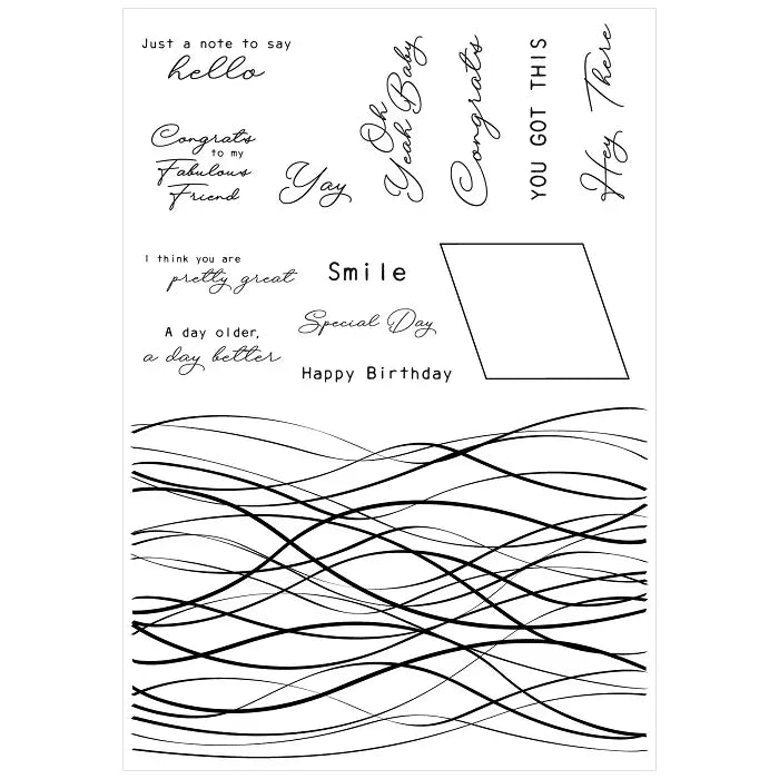 View 6 of Live Wire Creative Coordinations  A5 Clear Stamps (14 pack) w/ Framelits Die by Stacey Park - Sizzix