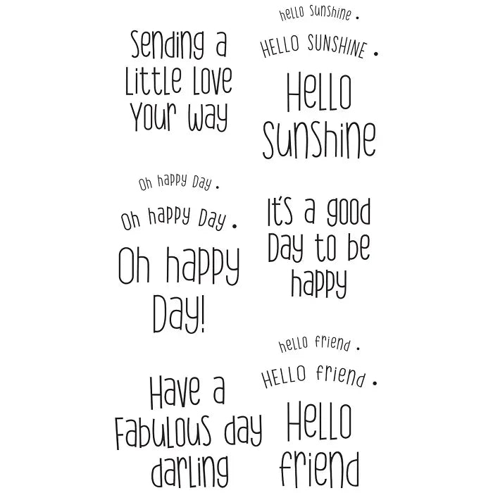 Sending a Little Love Set Clear Stamps Set (13 pack) - Sizzix