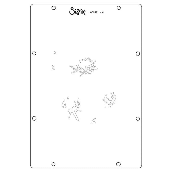Cosmo Layered Stencils (4 pack) - Willow Wolfe - Sizzix