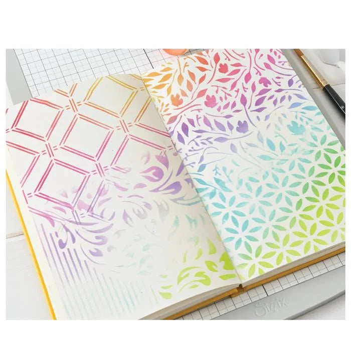 Backgrounds Layered Stencils (4 pack) - Willow Wolfe - Sizzix