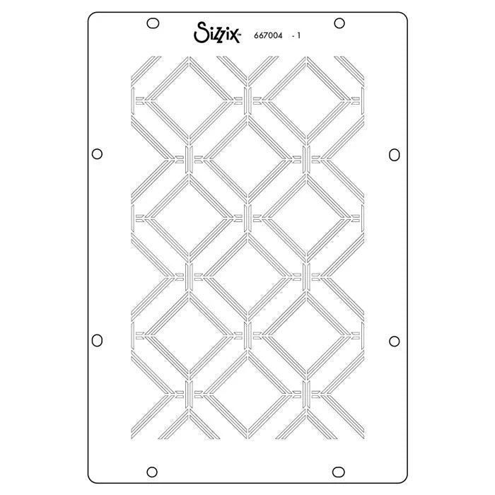 Backgrounds Layered Stencils (4 pack) - Willow Wolfe - Sizzix