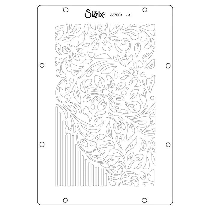 Backgrounds Layered Stencils (4 pack) - Willow Wolfe - Sizzix