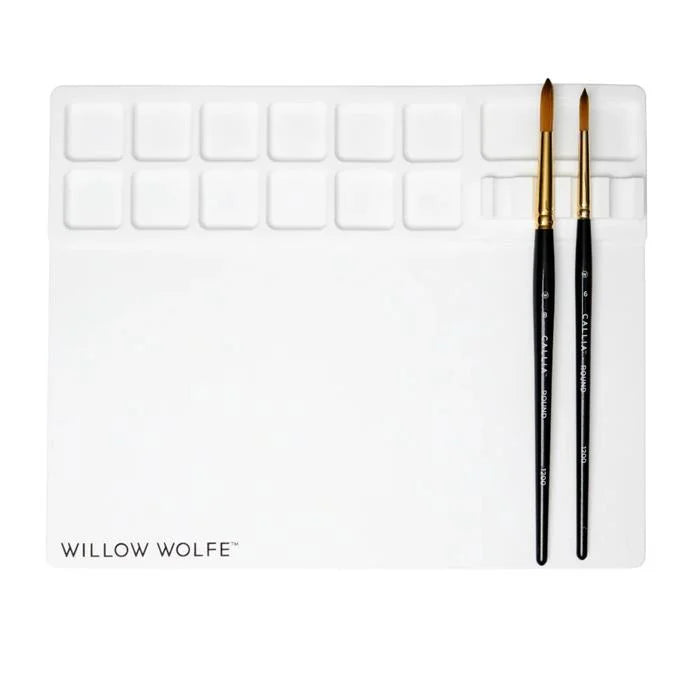 Media Mat With Palette & Brush Hold - Willow Wolfe - Sizzix
