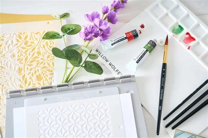 Media Mat With Palette & Brush Hold - Willow Wolfe - Sizzix