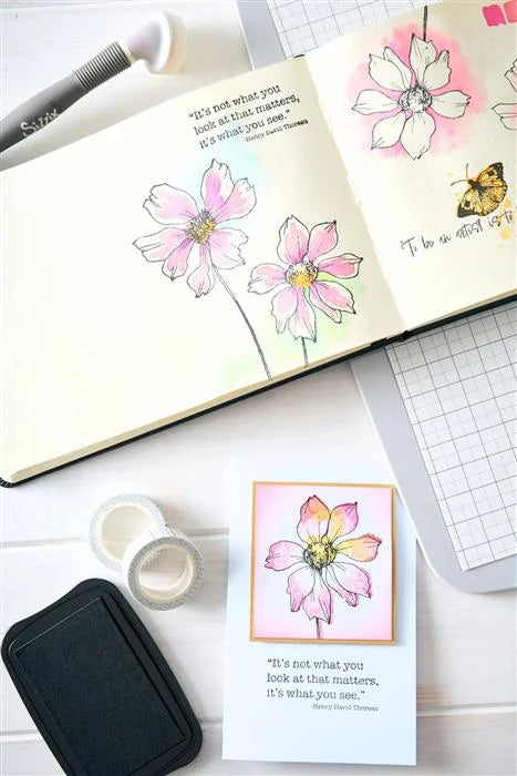 Wild Blooms Clear Stamp Set (11 pack) by Willow Wolfe - Sizzix