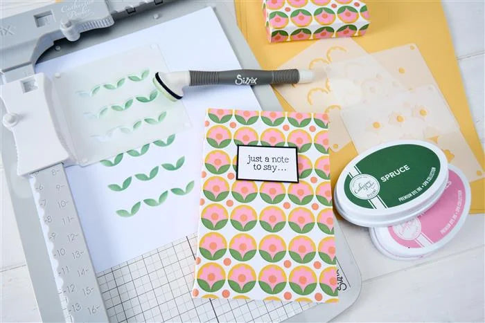 Print & Pattern Daisy Mini Layered Stencils (4 pack) - Catherine Pooler - Sizzix