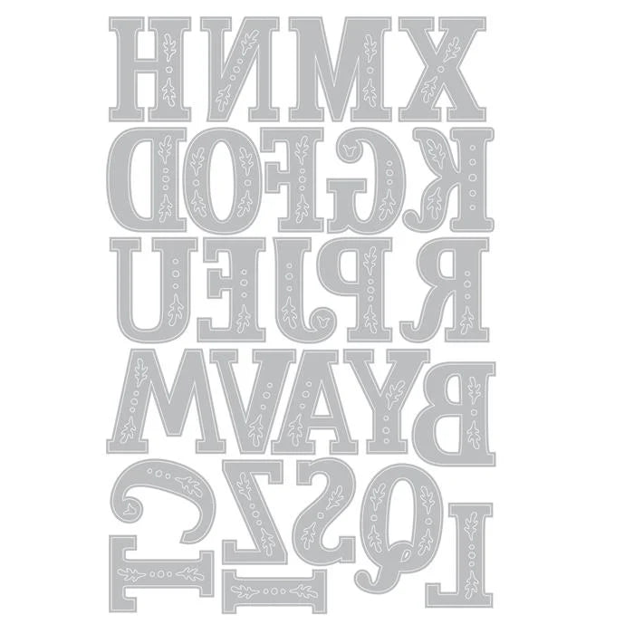Folk Alphabet Thinlits Die Set (26 pack) - Catherine Pooler - Sizzix